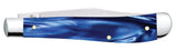 Smooth Blue Pearl Kirinite® Slimline Trapper Knife Closed