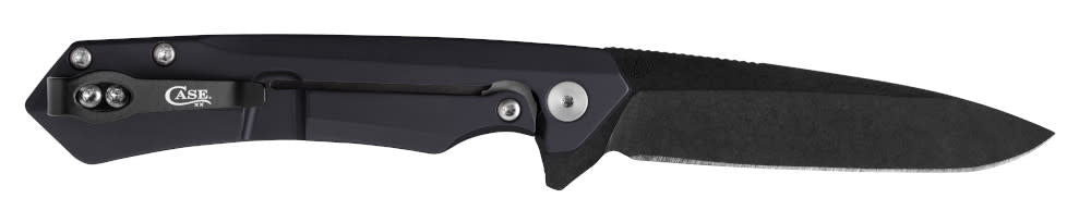 Embellished Black Anodized Aluminum Kinzua® with Spear Blade Open (Back)