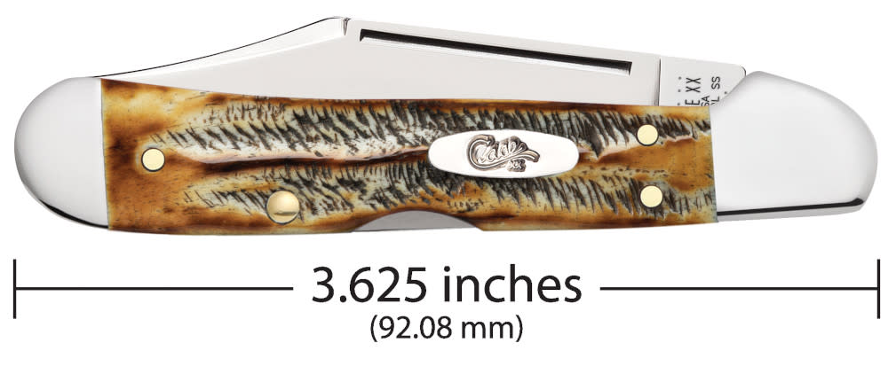 Jigged Case 6.5 BoneStag® Mini CopperLock® Knife Dimensions