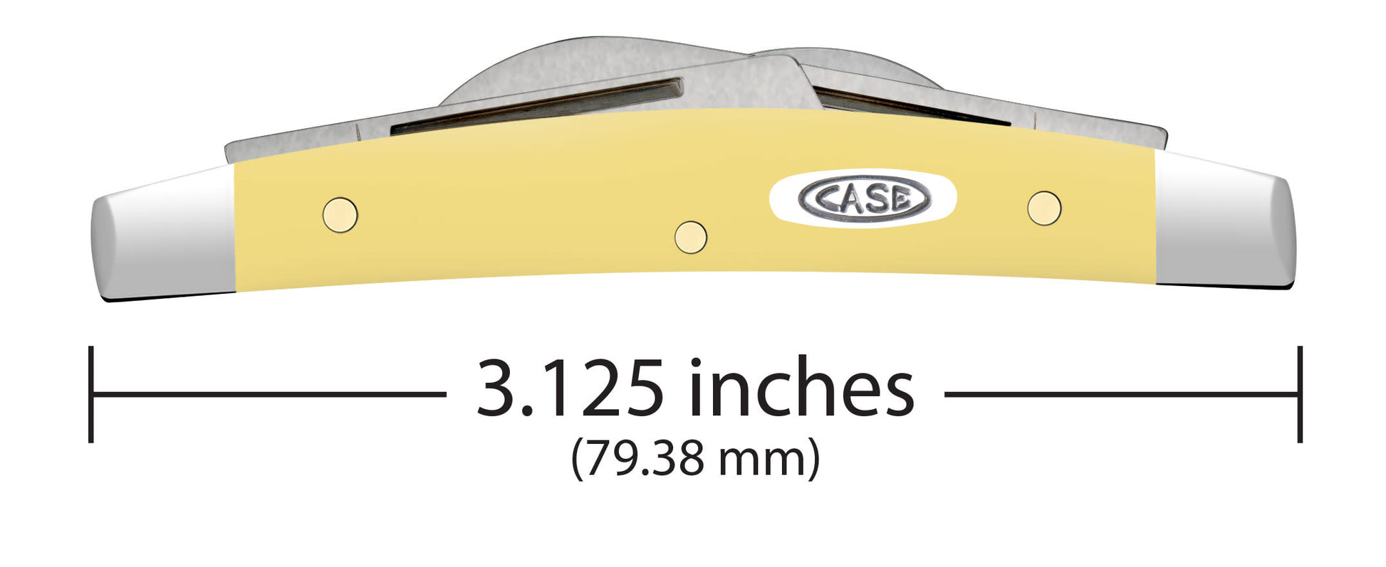 Smooth Yellow Synthetic Small Congress Knife Dimensions