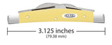 Smooth Yellow Synthetic Small Congress Knife Dimensions