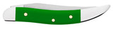 Smooth Green Synthetic Small Texas Toothpick Knife Closed