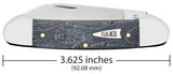 Smooth Gray Birdseye Maple Canoe Knife Dimensions
