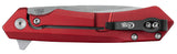 Red Anodized Aluminum Kinzua® with Spear Blade Knife Closed