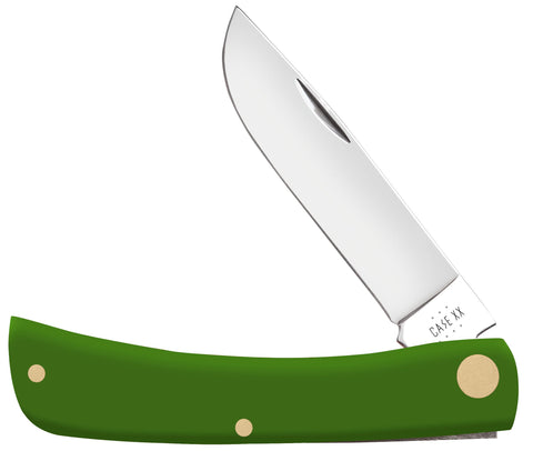 Smooth Green Synthetic Sod Buster Jr® Knife Front View