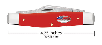 American Workman Smooth Red Synthetic CS Large Stockman Knife Dimensions