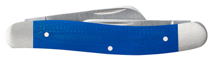 Smooth Blue G-10  Medium Stockman  Knife Closed