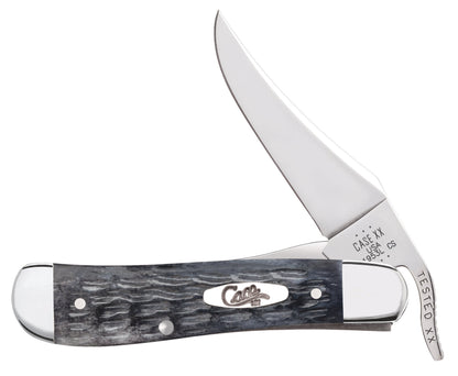 Pocket Worn® Crandall Jigged Gray Bone RussLock® Knife Front View