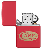 Zippo® Case Logo Red Matte Lighter in packaging